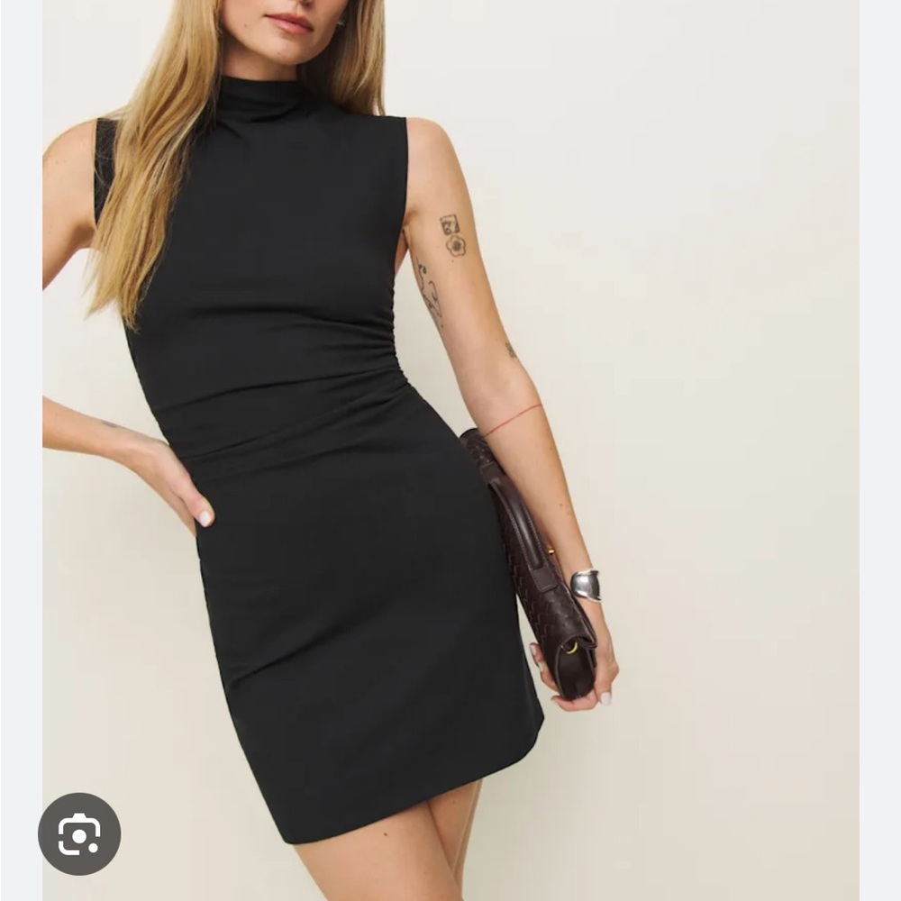 Reformation Alden Sleeveless Mini Dress in Black